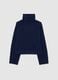 Maglione a collo alto blu regular fit_0