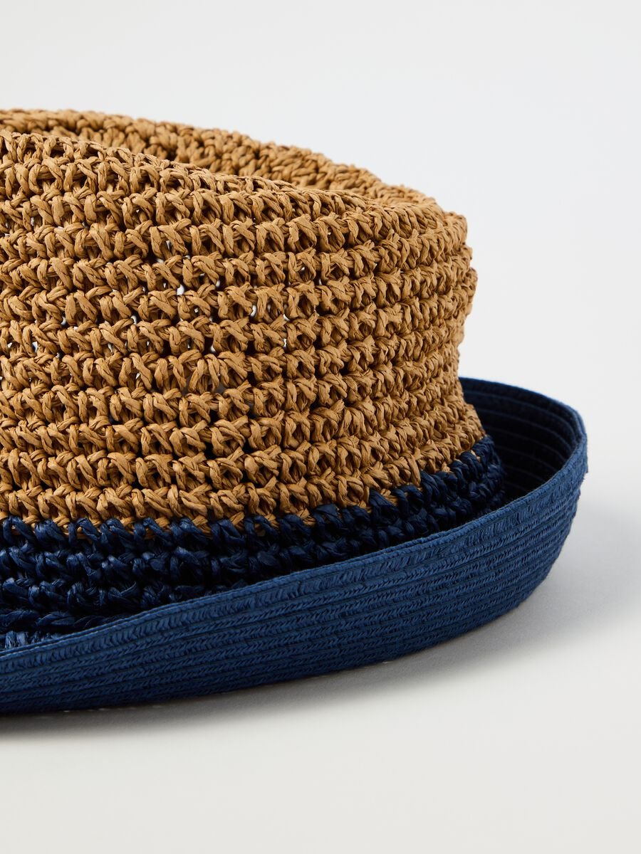 Trilby hat with contrasting brim_2