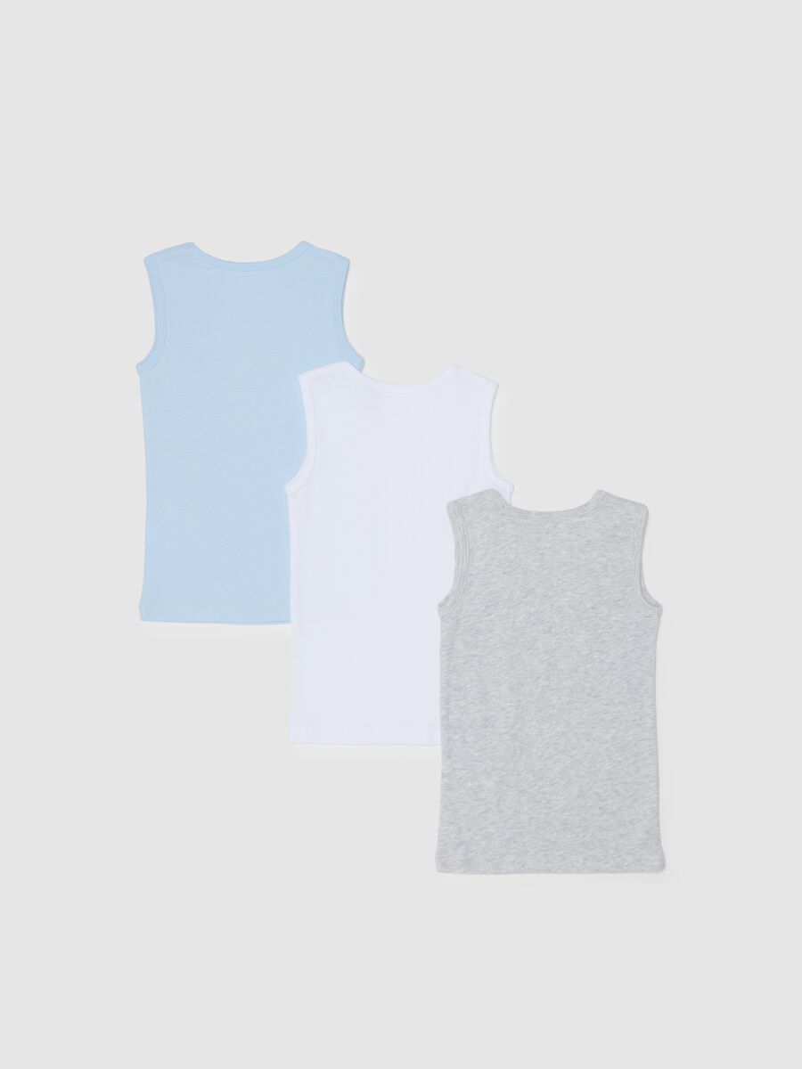 Multicolour newborn tank tops tripack in pure cotton_1
