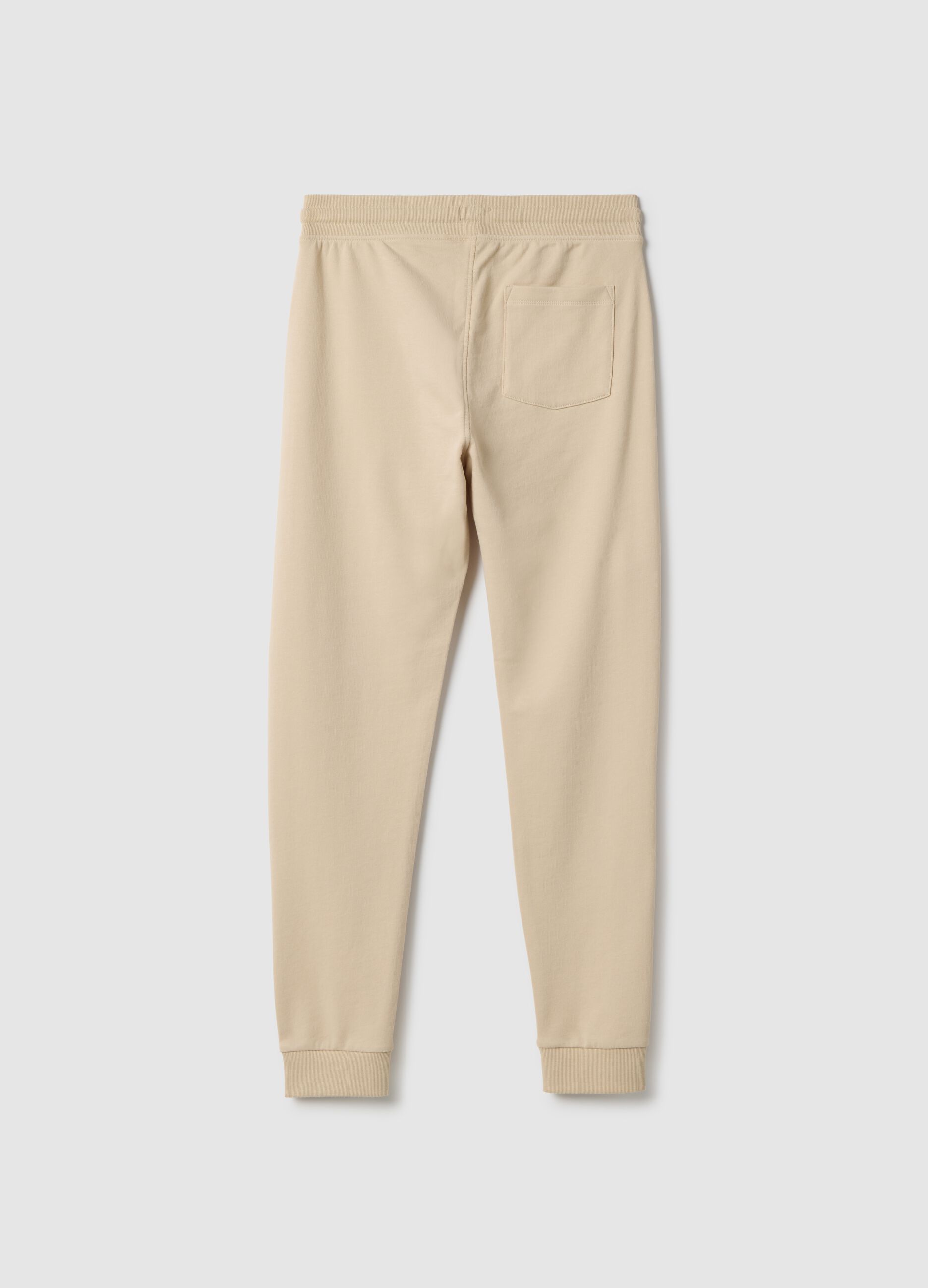 Boys' Beige Pure Cotton Joggers Regular Fit