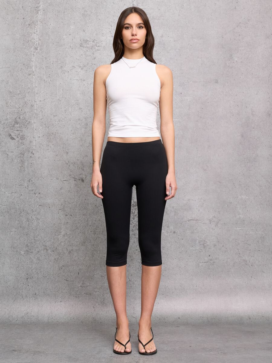 Mock Neck Tank Top White_4