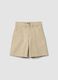 Shorts in puro cotone beige da ragazzo comfort fit_3