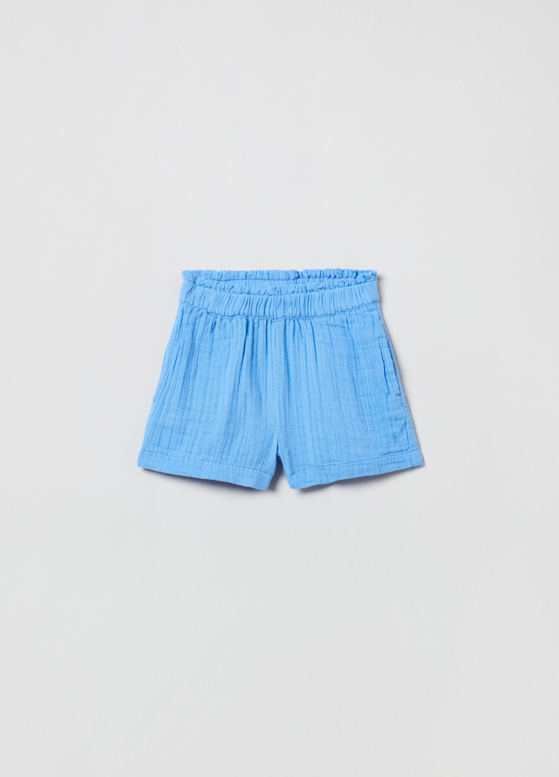 Shorts in garza di cotone