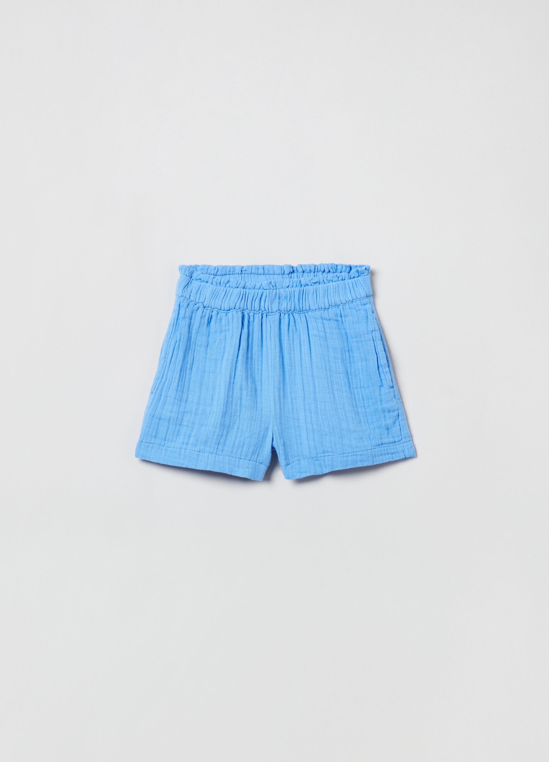 Cotton gauze shorts