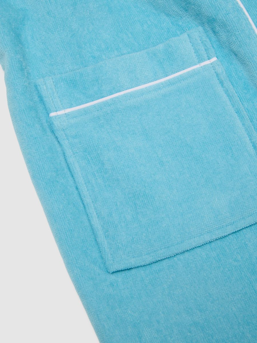 Multicolour Boys' Pure Cotton Hooded Bathrobe_3