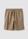Beige cotton-linen blend pyjama shorts, regular fit_4