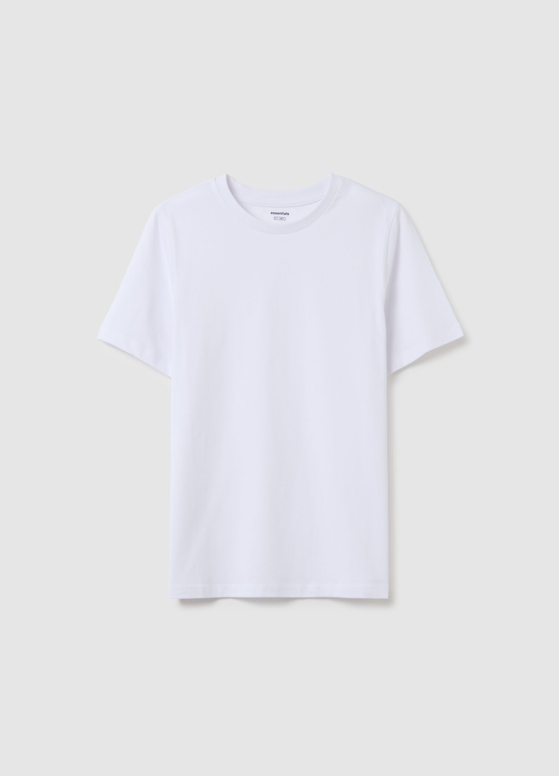 White pure cotton t-shirt regular fit