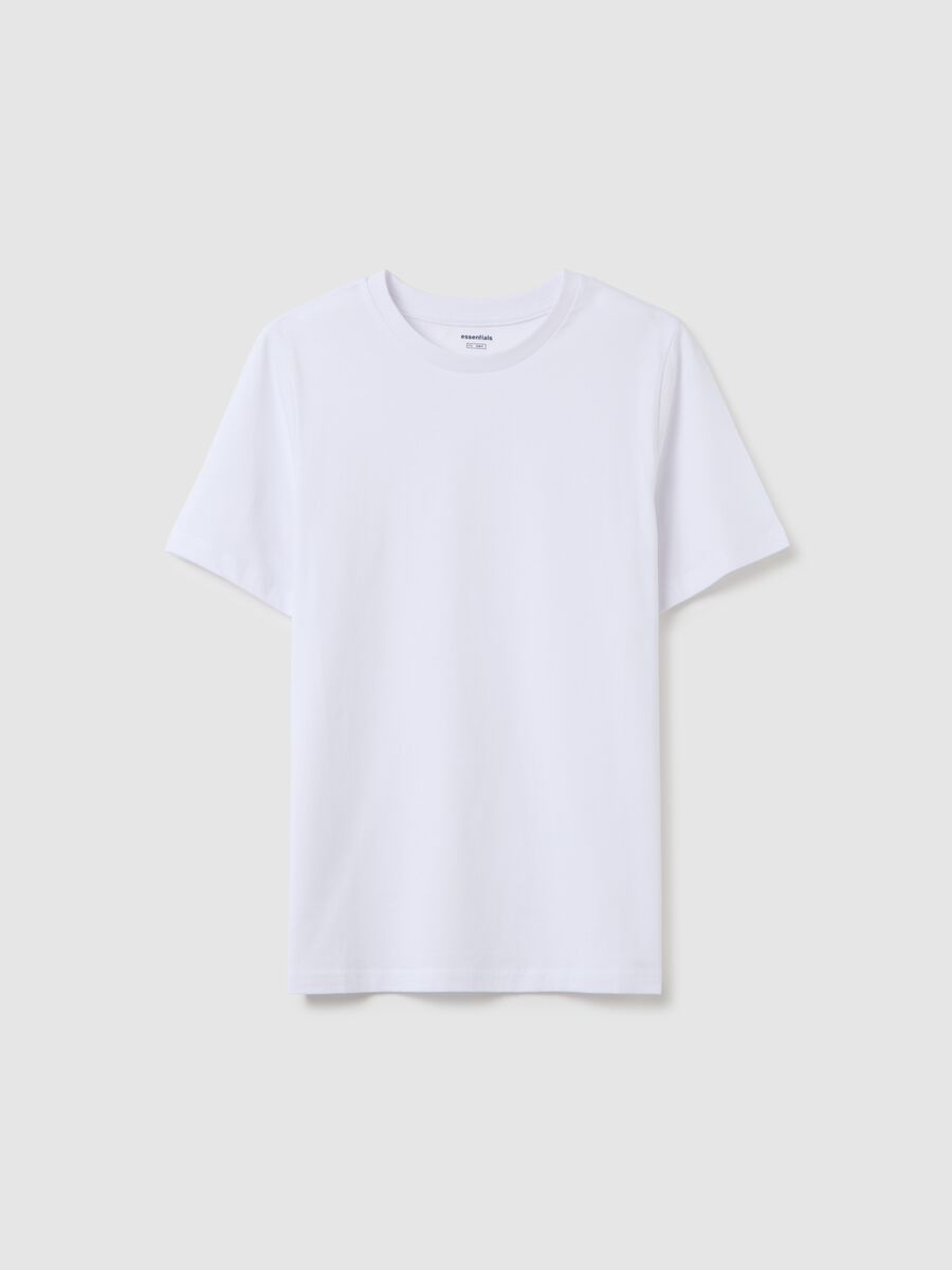 White pure cotton t-shirt regular fit_4