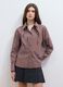 Multicolour stretch-cotton shirt with scarf collar_2