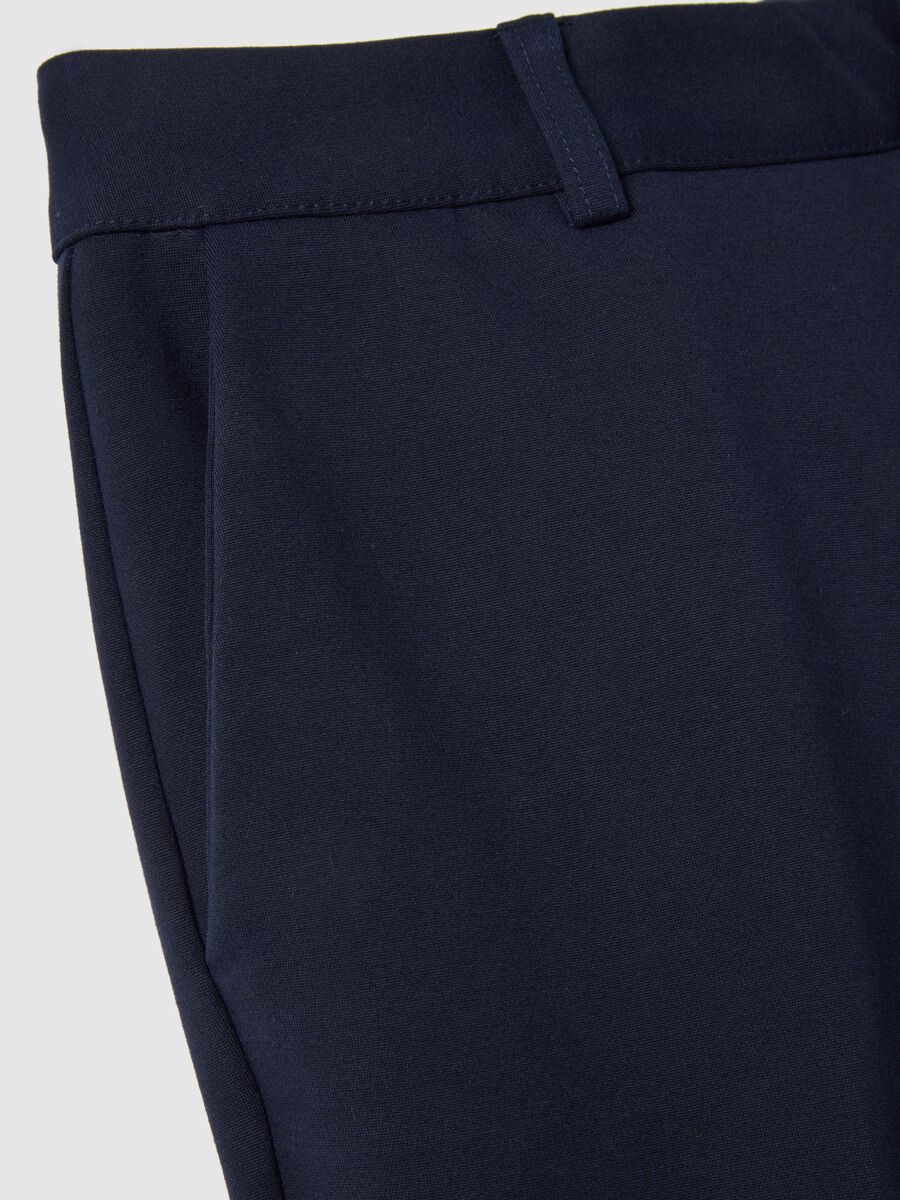 Blue Slim Fit Chino Trousers_5