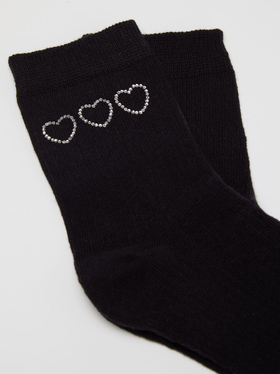 Socks with diamanté heart_1