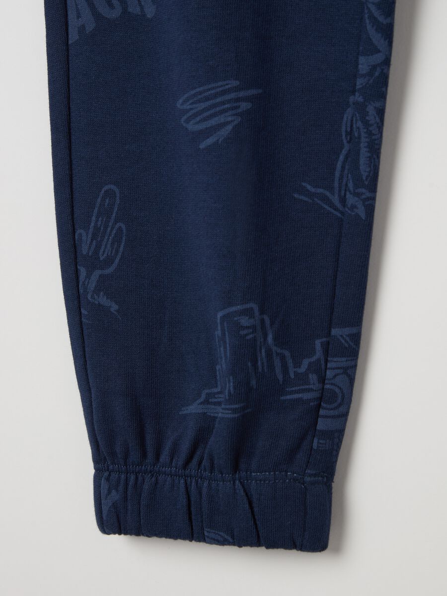 Joggers with drawstring and print_3