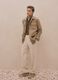 Brown pure linen blazer regular fit_0