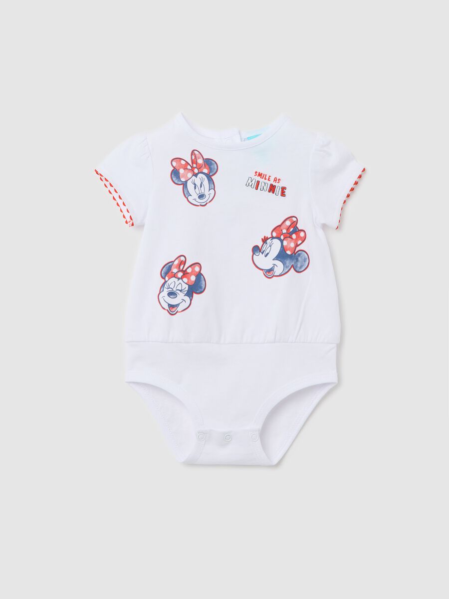 White bodysuit for newborn with Minnie Mouse print_0