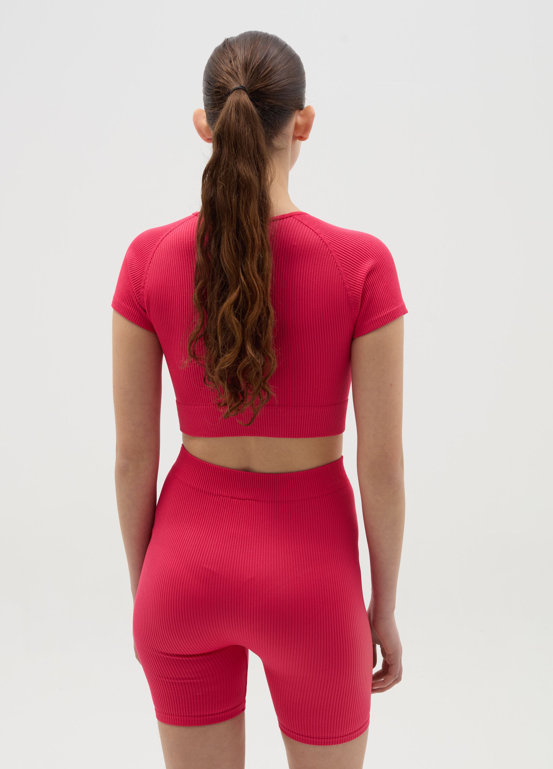 Ribbed crop T-shirt