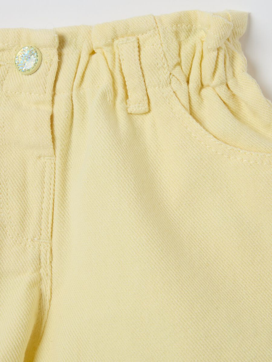 Paper bag shorts in cotton and Lyocell_3