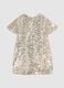 Regular fit beige girl's dress with sequins_2