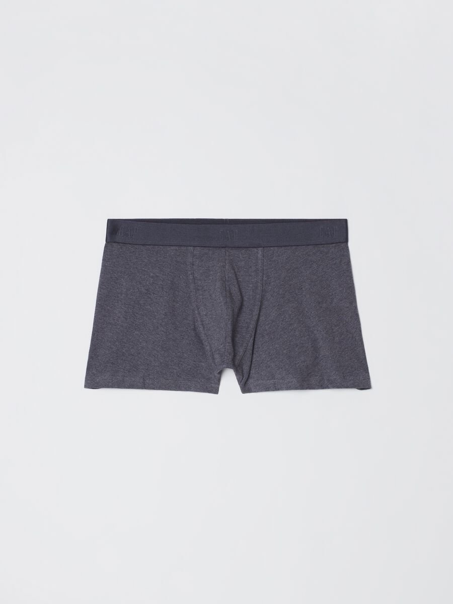 Mélange boxer shorts in stretch organic cotton_0