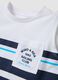Blue and white striped pure cotton boys&rsquo; vest, regular fit_2