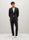 Blazer in tessuto elasticizzato marrone scuro slim fit_0
