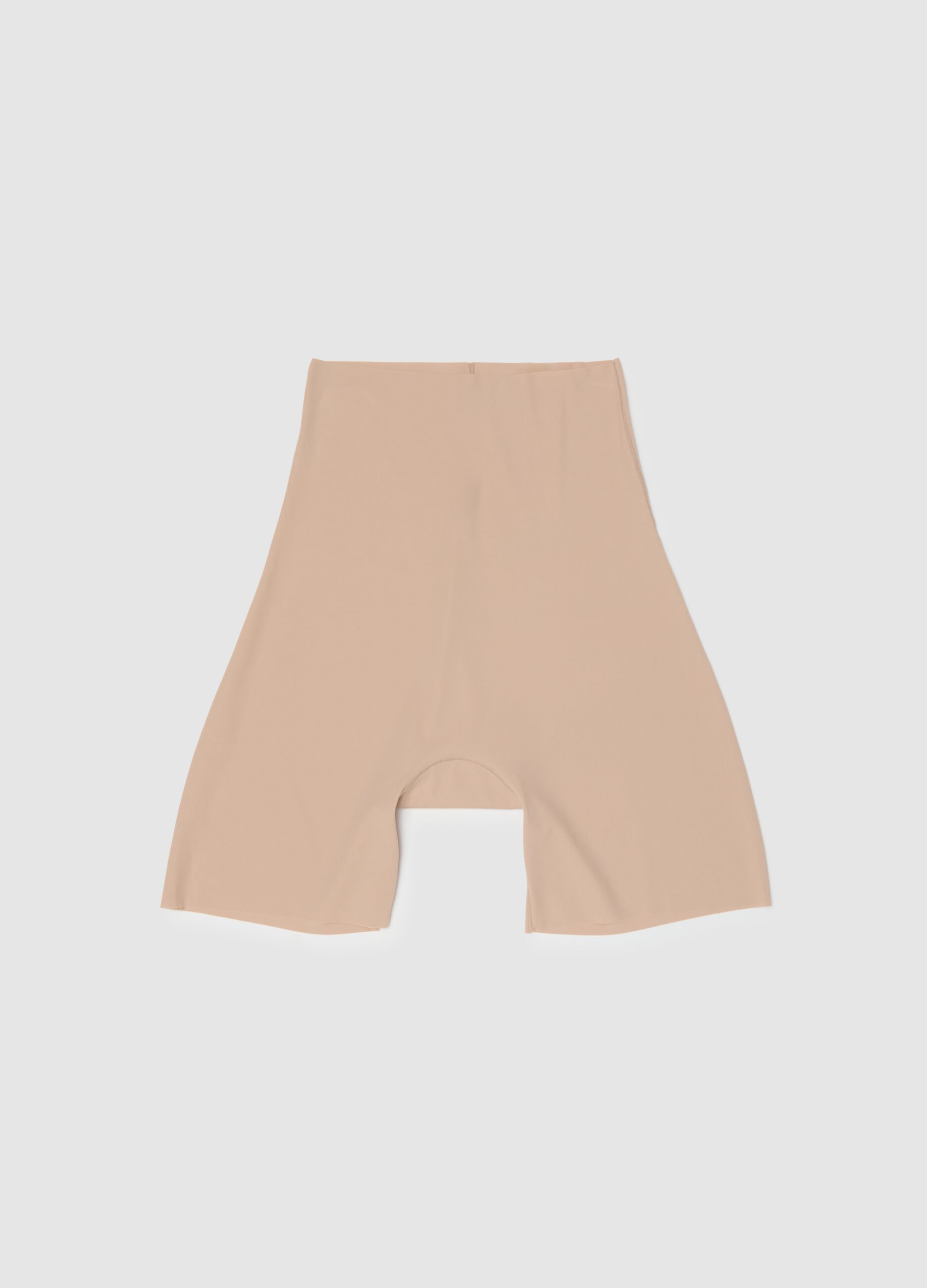 High-waisted beige briefs