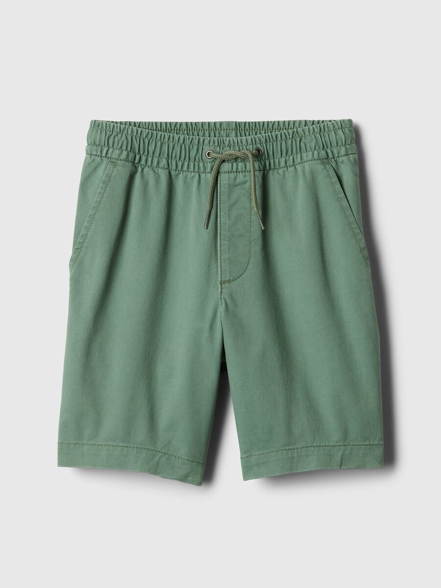Twill Bermuda shorts with drawstring_3