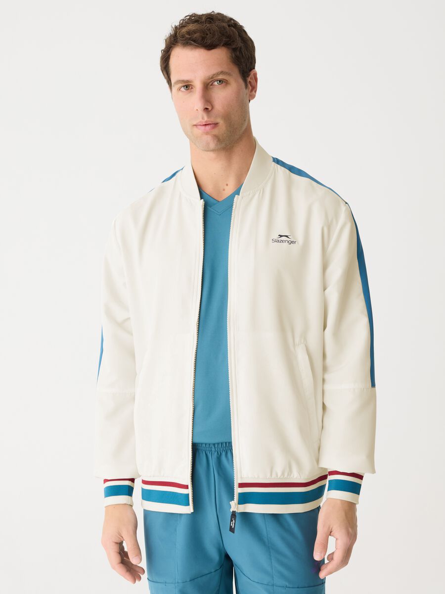 SLAZENGER full-zip sweatshirt with contrasting edging_0
