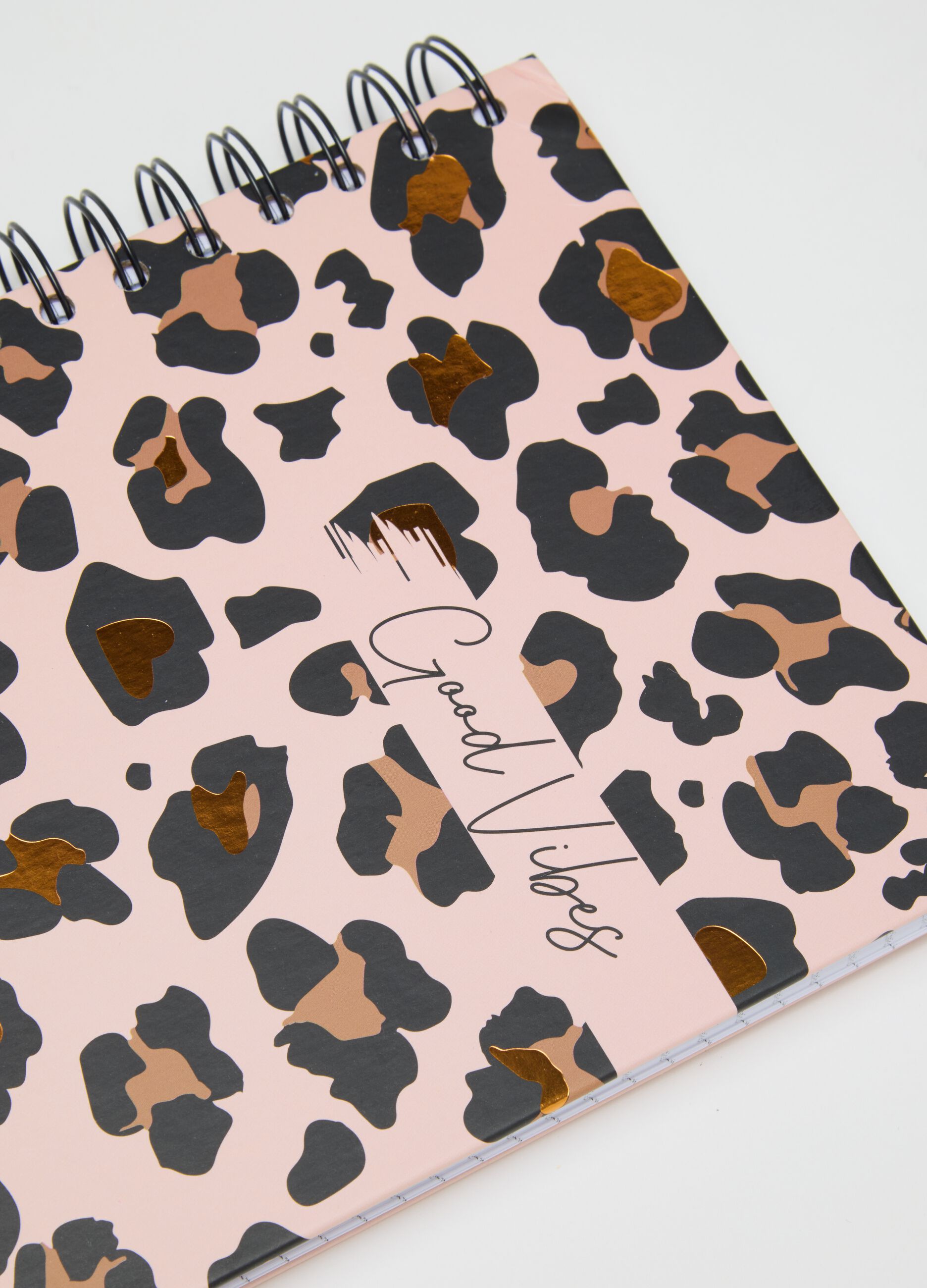 Leopard Print Black Paper Diary