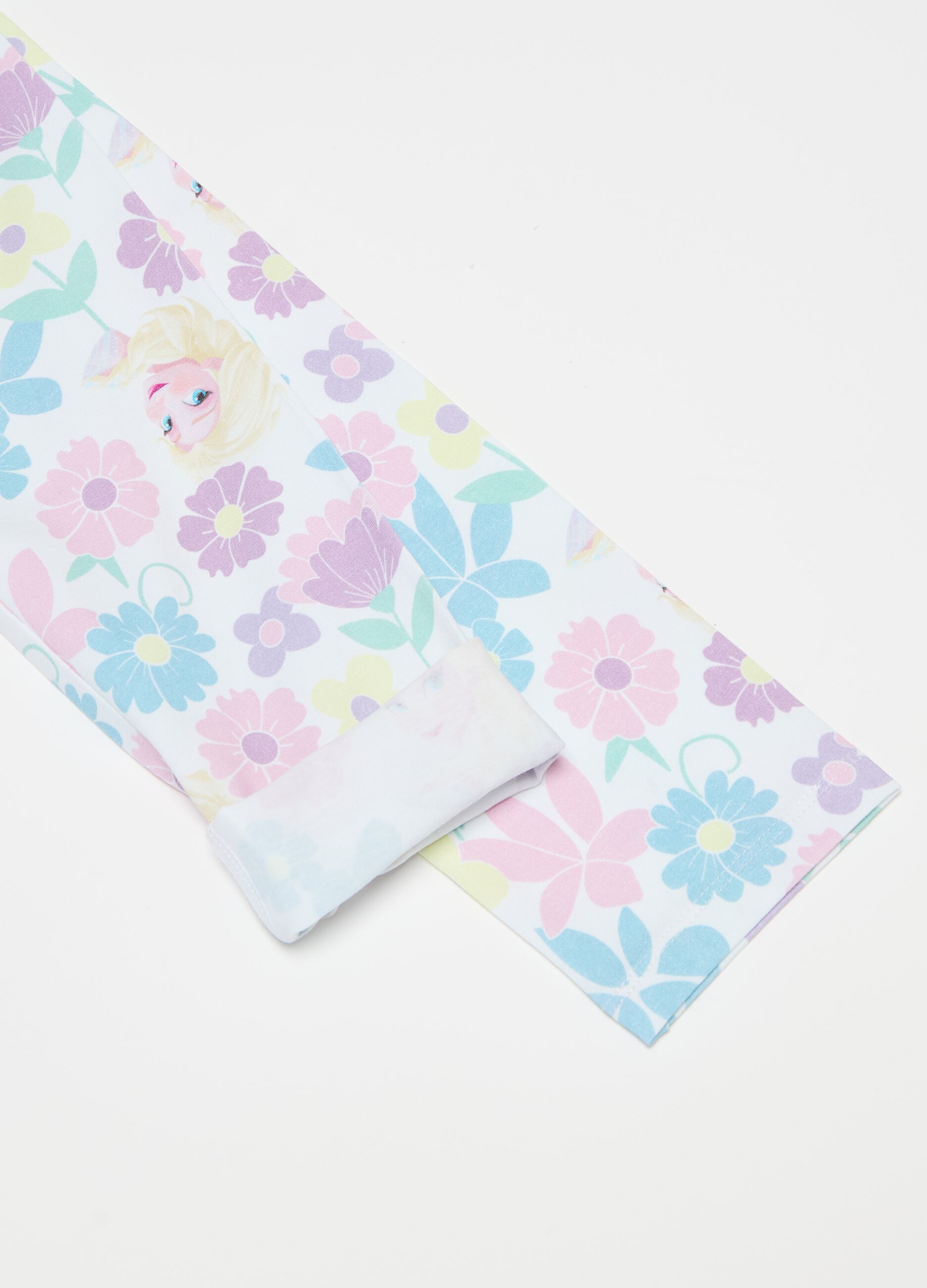 Stretch leggings with Elsa print