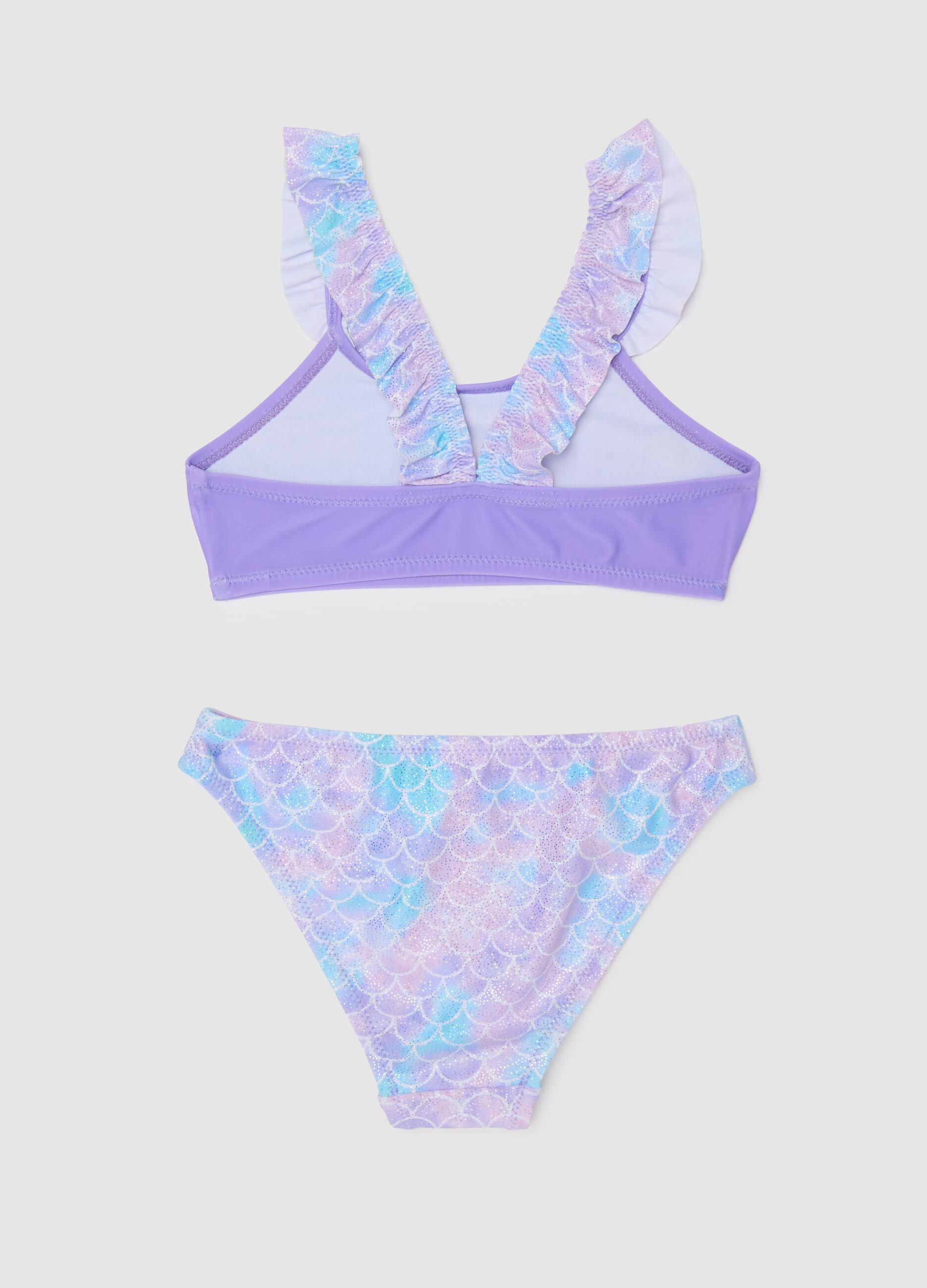 Girls' multicolour stretch blend bikini
