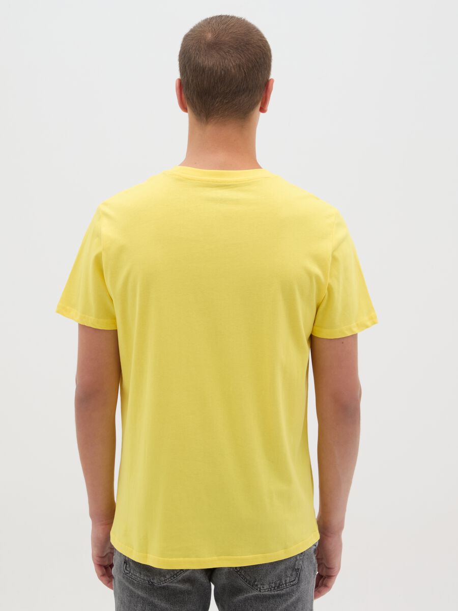 Yellow T-shirt with Ramen Boy Print by Ovs_3