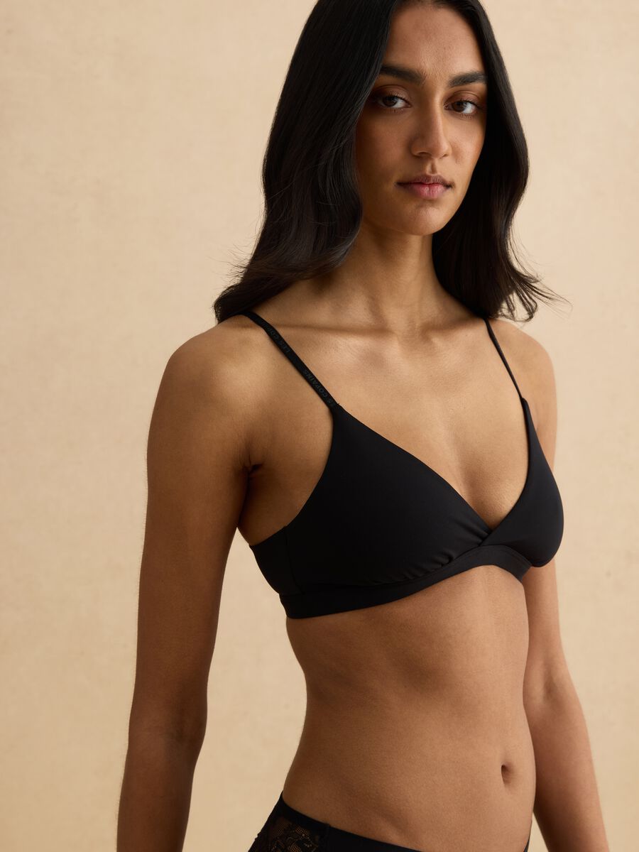 Black Triangle Bra Without Padding_2