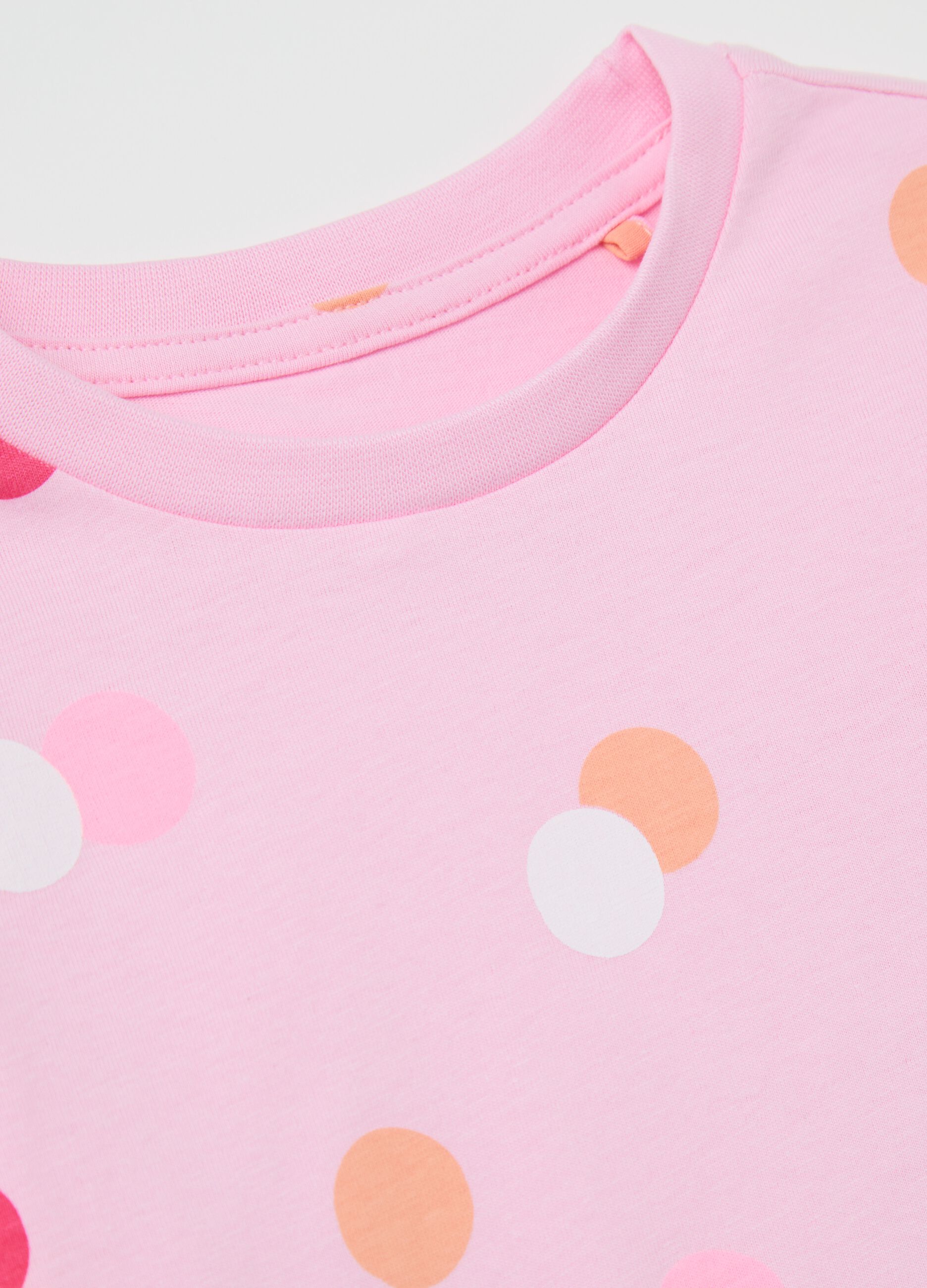 Pink T-shirt in cotton with print