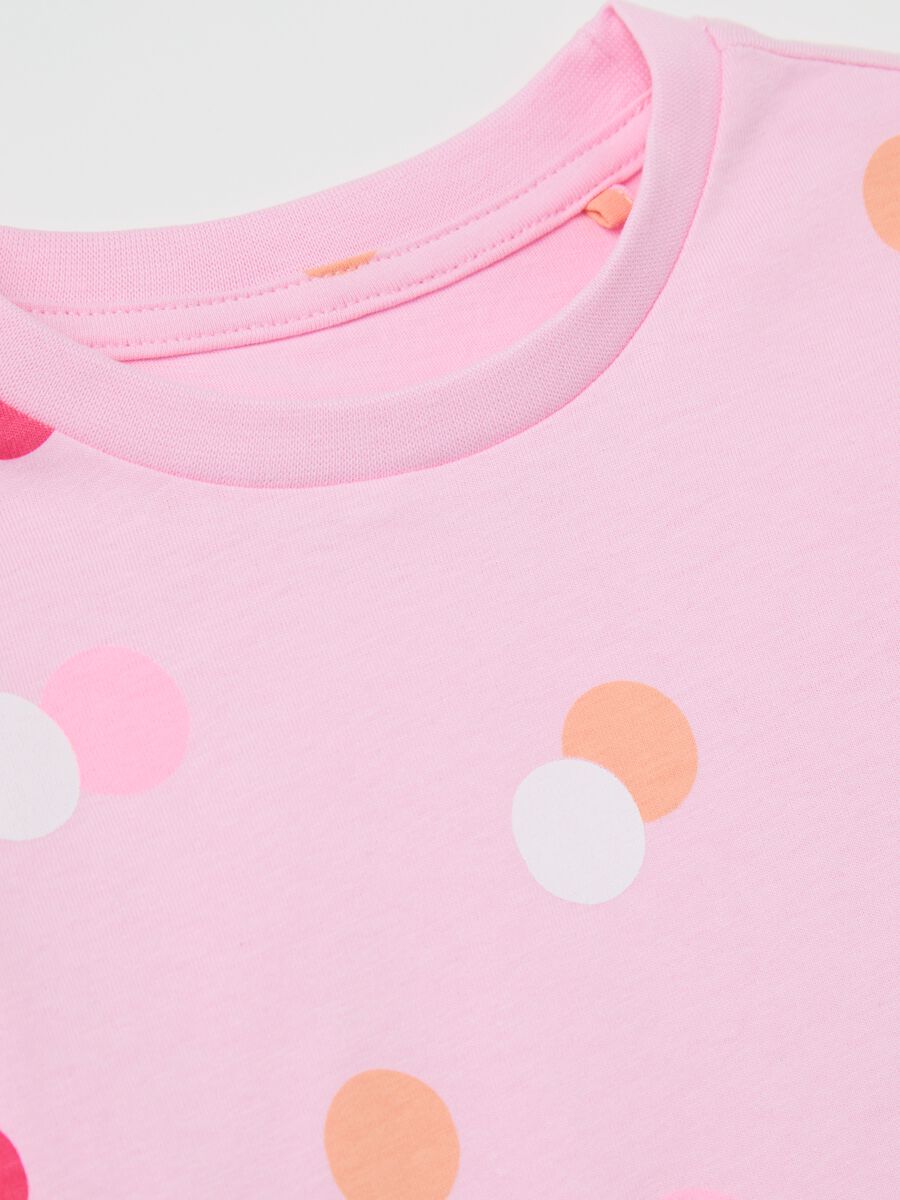 Pink T-shirt in cotton with print_2