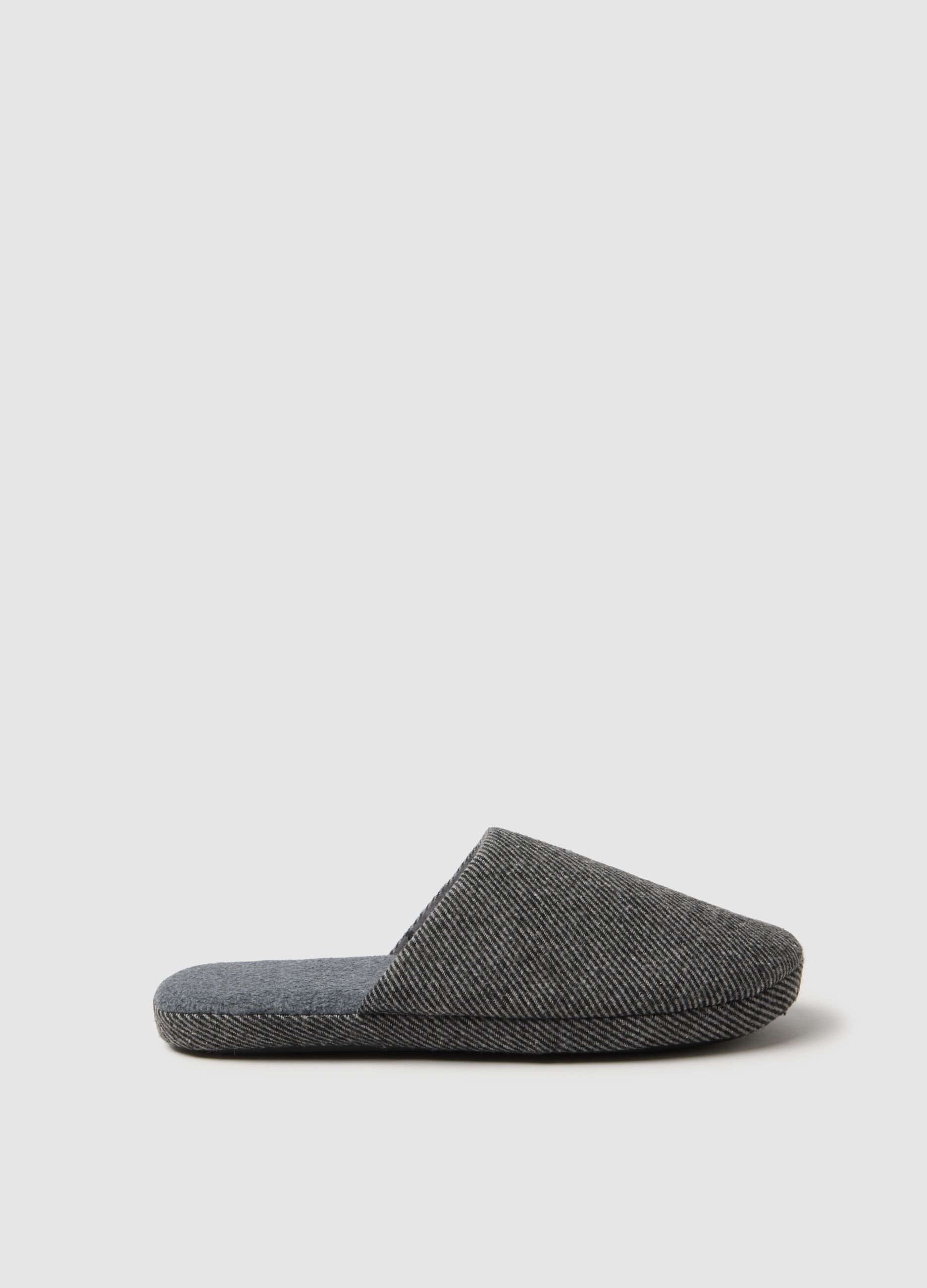 Grey winter slippers