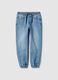 Boys' blue stretch cotton blend relaxed fit jeans_3