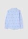 Long-sleeved blue cotton shirt_1