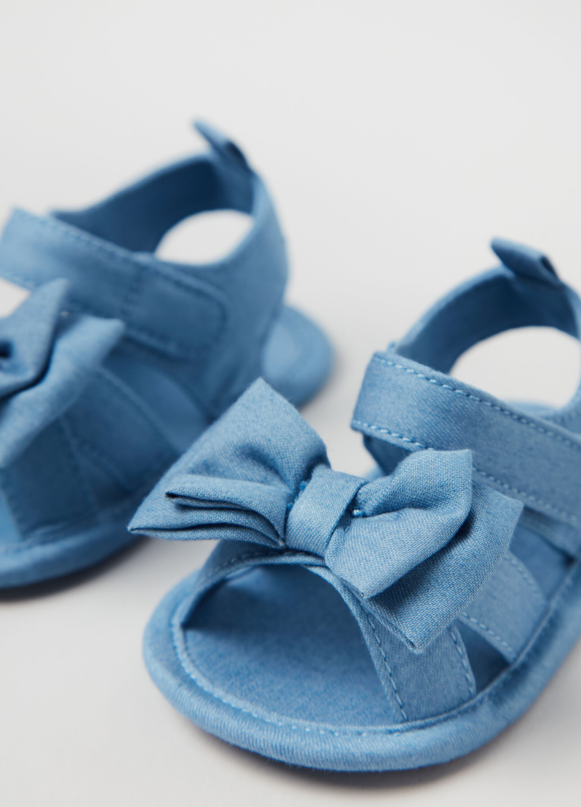 Sandali in denim con fiocco _2
