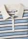 Fitted viscose-blend jumper with multicolour stripes and polo collar_5