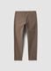 Brown slim-fit stretch cotton twill trousers_6