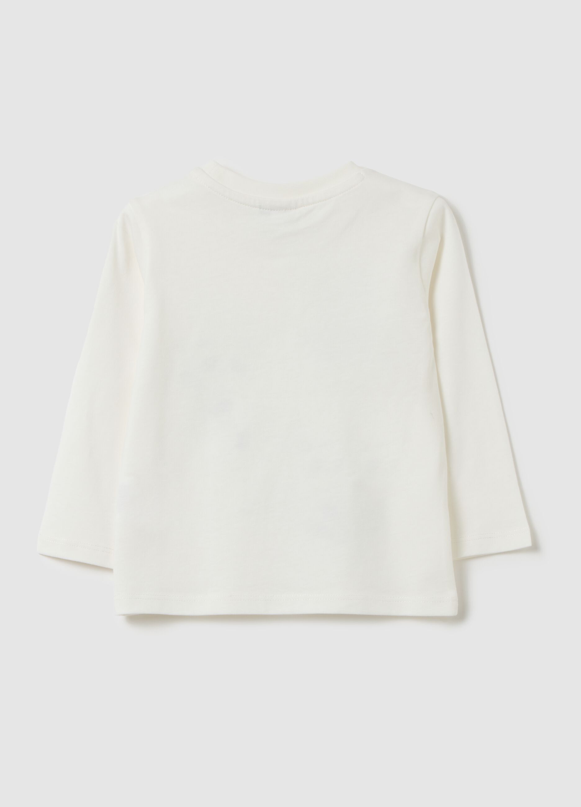 Maglietta da bambino in puro cotone bianca regular fit 