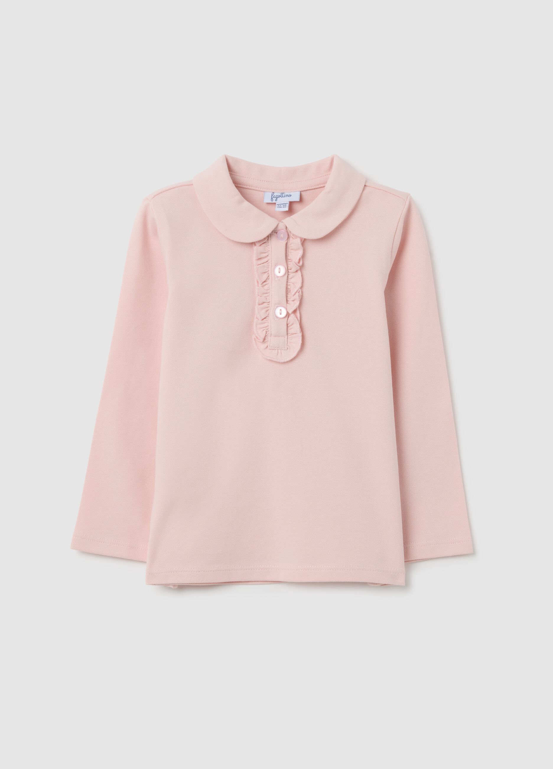 Girls' Pink Cotton Regular Fit Top