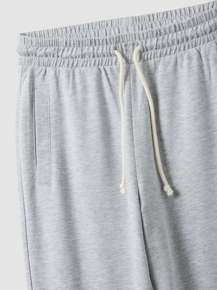 Pantaloni jogger in puro cotone grigi regular fit_5
