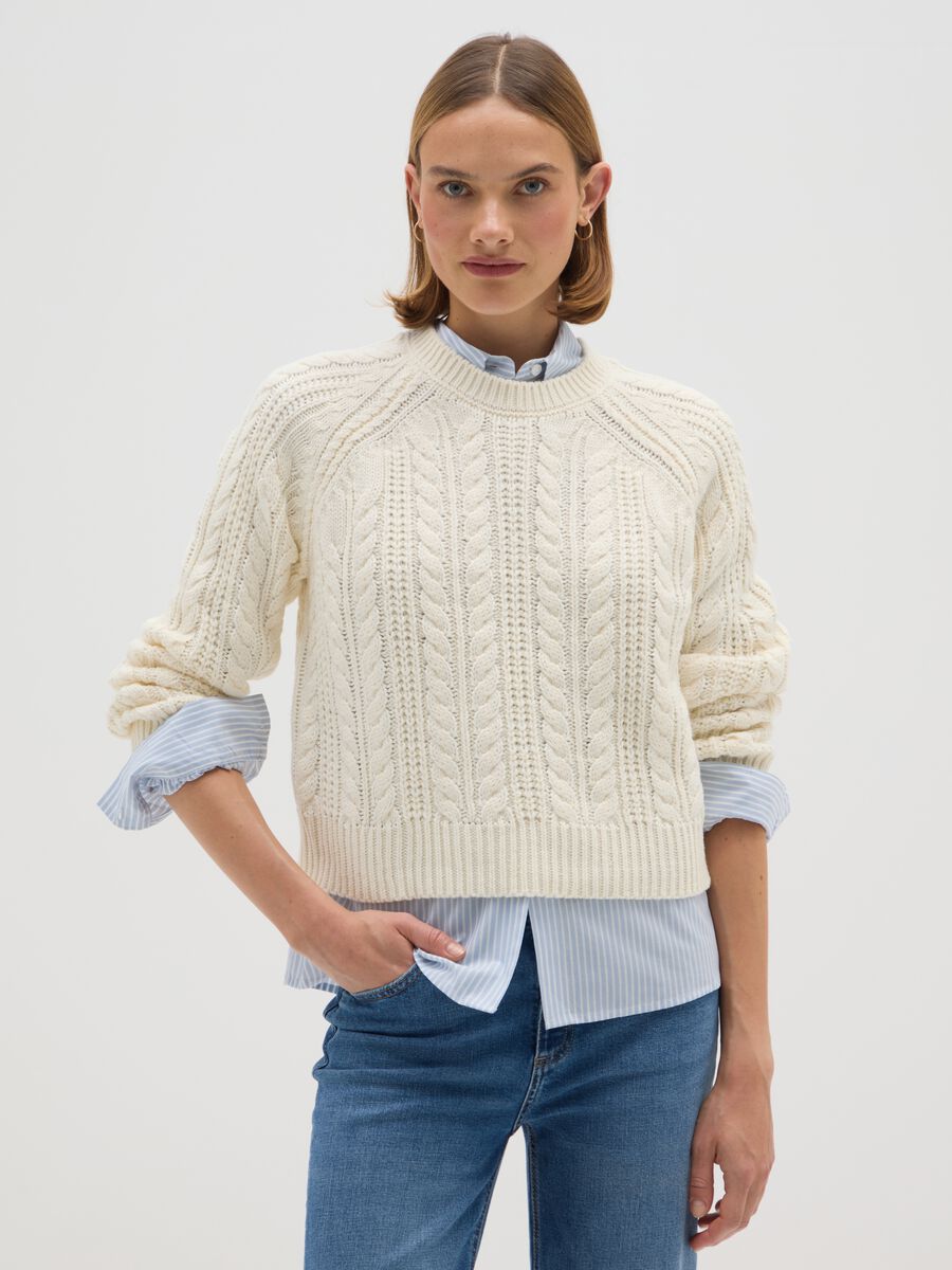 White regular fit jumper_0