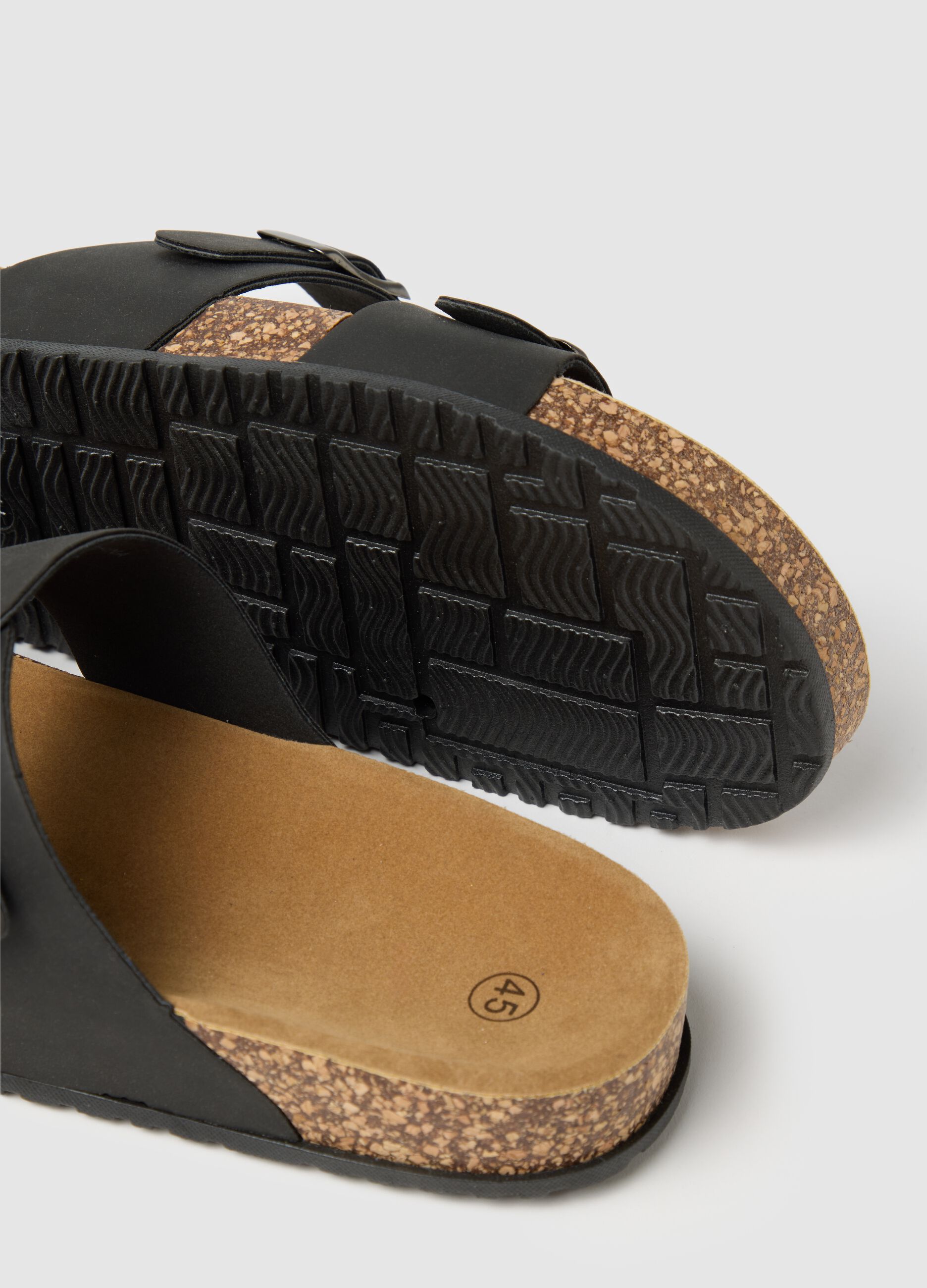 Sandali da uomo in multicolor con fibbie doppie