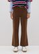 Brown Flare Stretch Corduroy Trousers_1