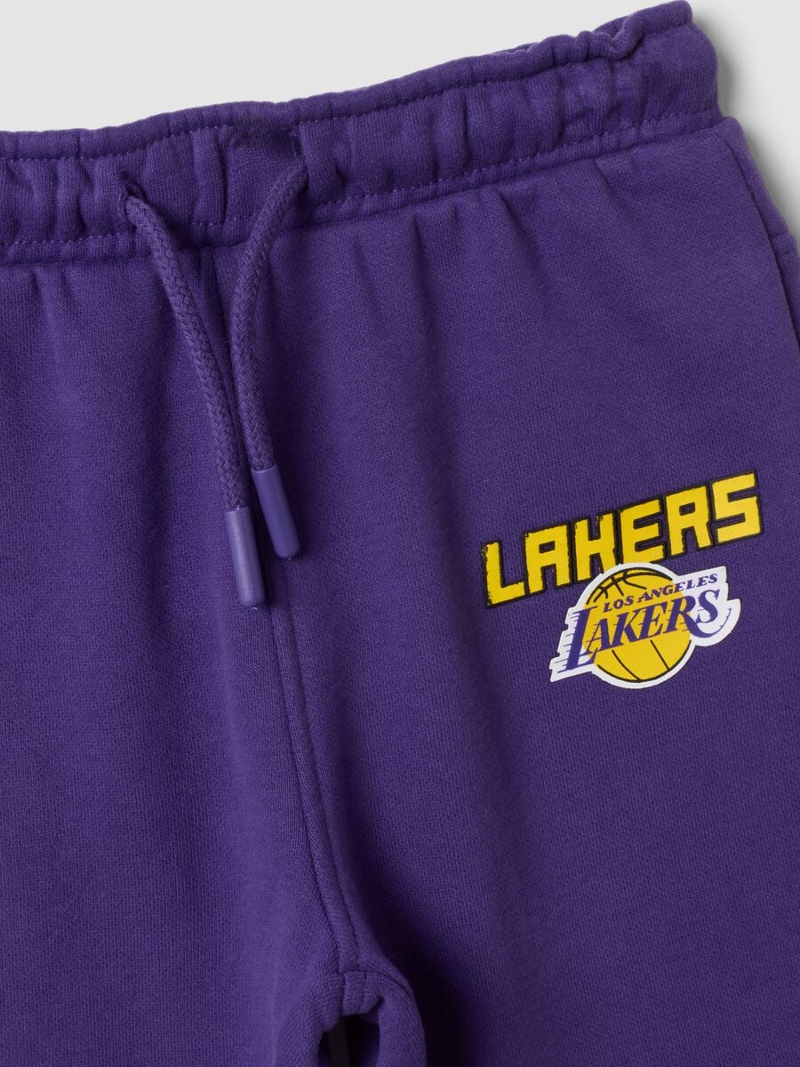 Yellow Lakers print cotton-blend jogger set, oversized fit_2