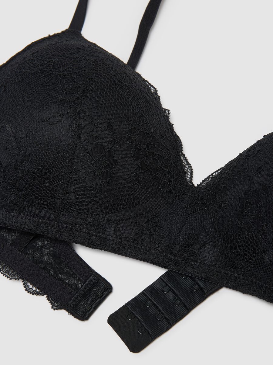 Bralette in tessuto elasticizzato e pizzo nero_5