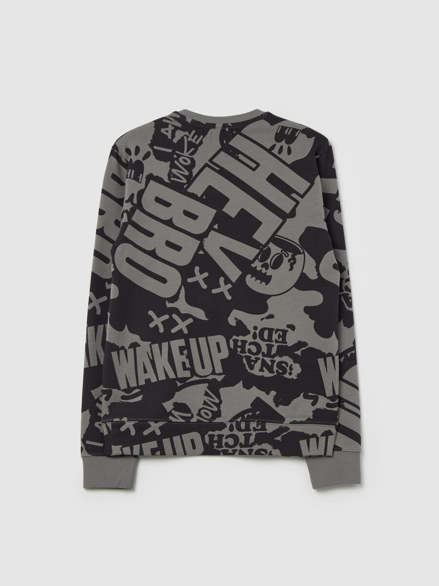 Round neck sweatshirt with all-over print_4