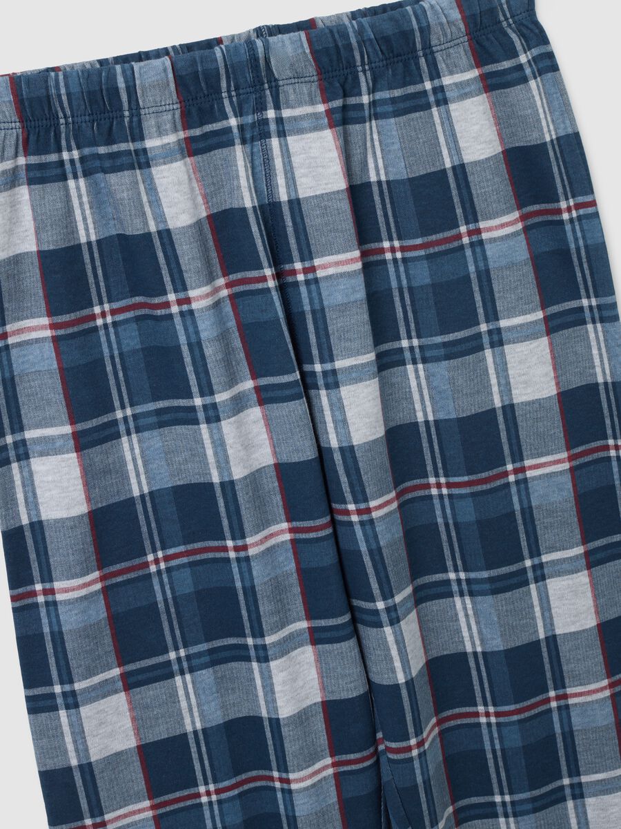 Pigiama da ragazzi in misto cotone grigio e blu regular fit_3
